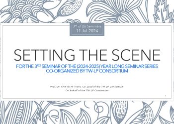 The 3rd Seminar of the (2024-2025) Year long Seminar Series Co-Organized by TW-LP Consortium