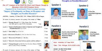The 23rd Seminar of the Water for Peace and Climate Change in Myanmar (2024-2025) Seminar Series